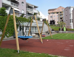 Kinderspielplatz der familienfreundlichen Siedlung Säntisblick Gossau SG