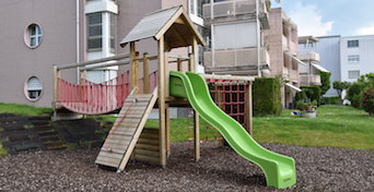 Spielplatz der kinderfreundlichen Wohnbaugenossenschaft Säntisblick in Gossau
